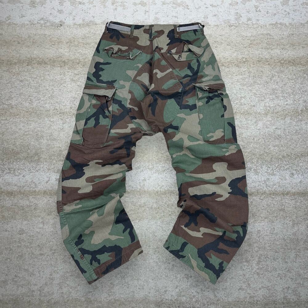 Vintage 90s Military Tactical Pants 28x30 Baggy Camo Double Knees Cargos